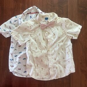 Old Navy Kids Bunny and Carter’s Car Print Button Down Shirts- 2 for one!